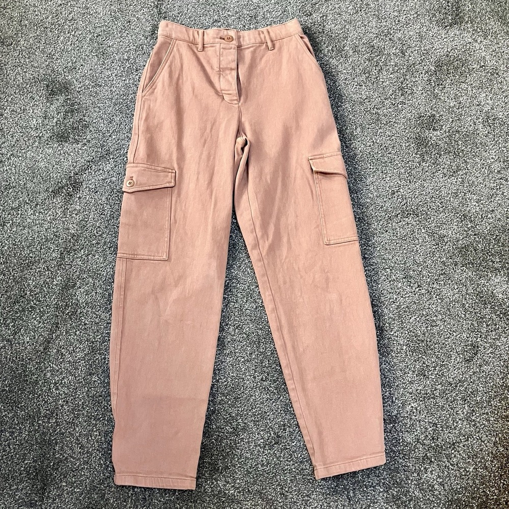 Aritzia Wilfred Free Sz 4 Pants Women's Beige/Pink‎ Cargo Twill Straight Leg - Picture 7 of 11